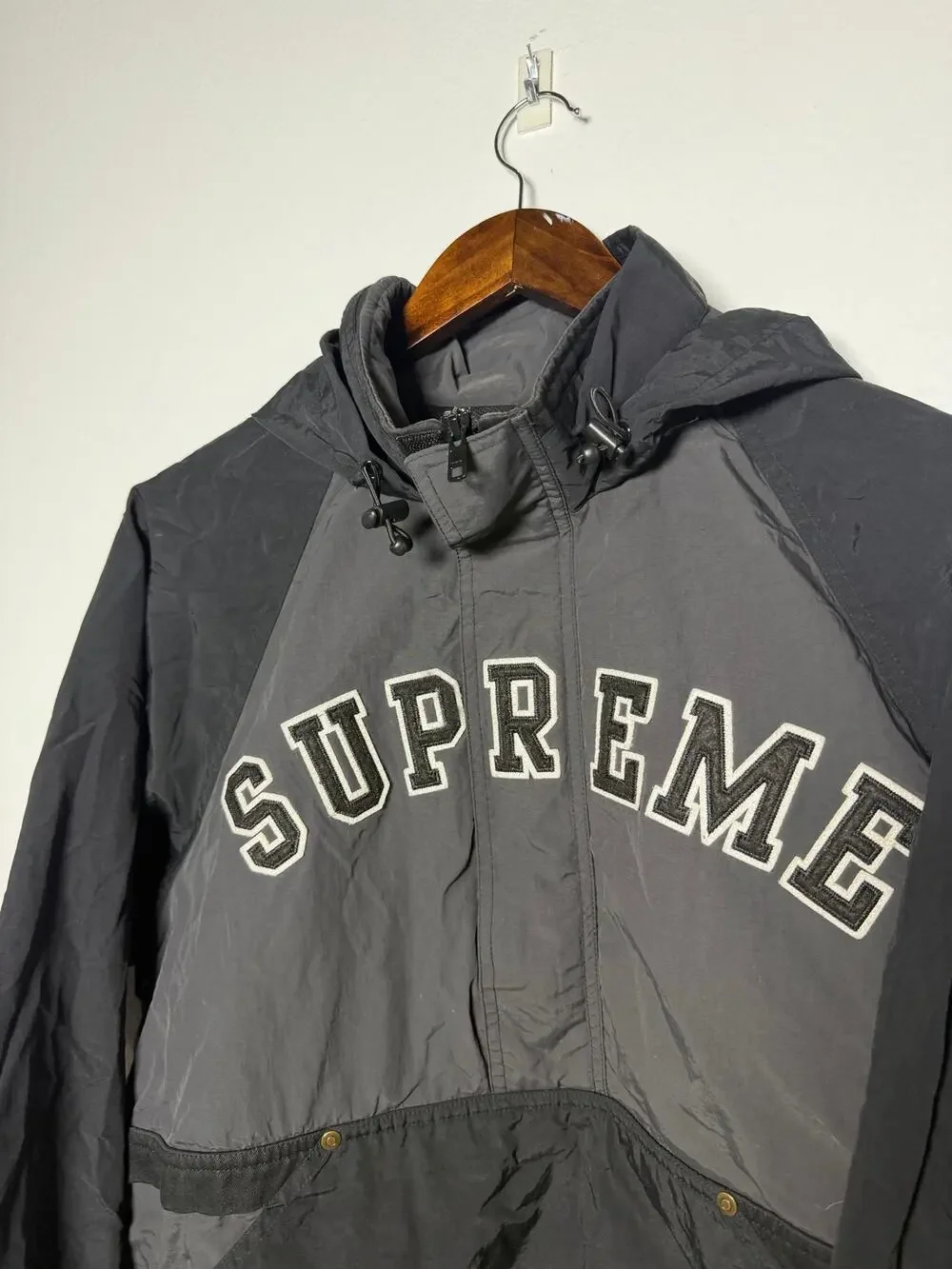 Supreme Court Half Zip Pullover Dark Green Men's - SS18 - GB